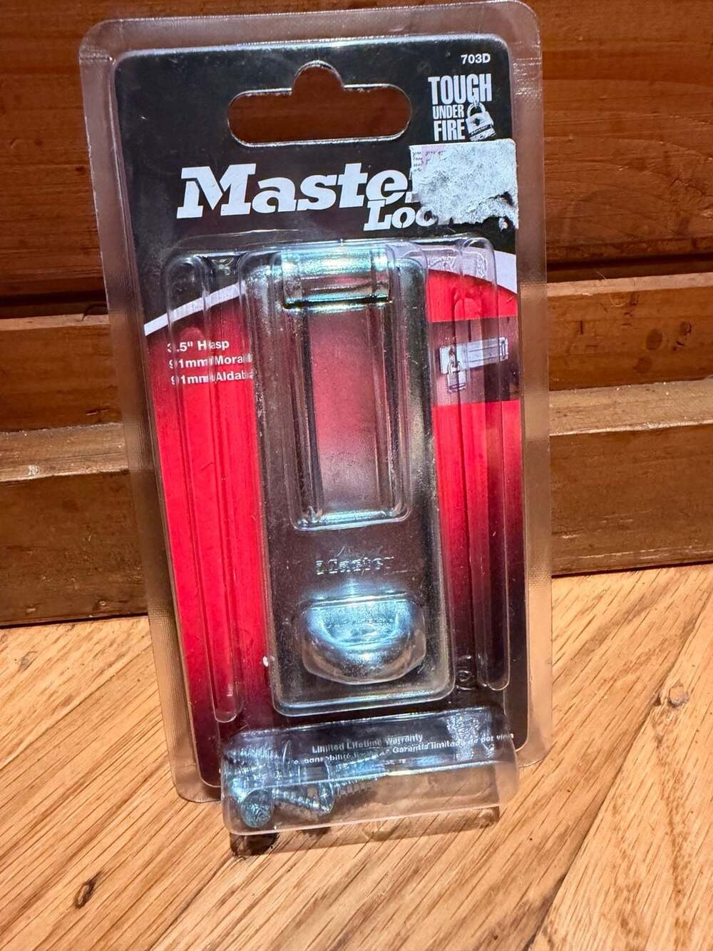 Master Lock 703D 3-1/2 Inch Zinc-Plated Steel Hasp
